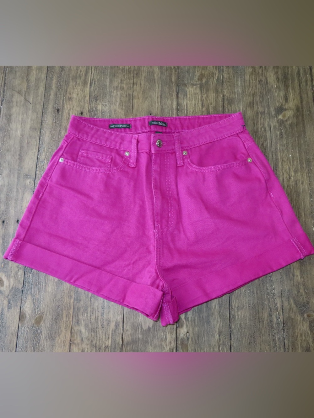 wild fable Hot Pink High-Waist Women's Shorts